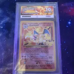 Pokemon TCG Charizard Holo Card 4/102 Celebrations Ace Grading Gem Mint 10 - Image 1