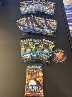 15 x Pokemon Shining Fates Sealed Booster Packs 10 Pokemon Cards Per Pack - Image 1