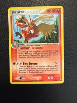 Blaziken 5/108 EX Power Keepers Pokemon Card Reverse Holo NM Condition - Image 3