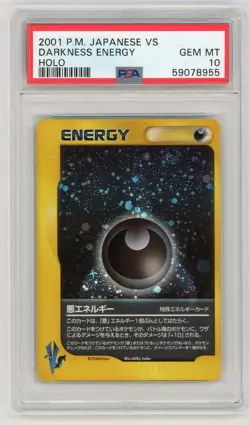 Pokemon Card Darkness Energy Holo Foil SWIRL VS 2001 PSA 10 GEM MINT - Image 1