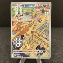 Timburr 183/167 Sv06: Twilight Masquerade Illustration Rare Holo Pokemon Card - Image 1