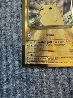 Pokemon Gold Metal Pikachu Card 58/102 Pokemon Celebrations 25th Anniversary - Image 3
