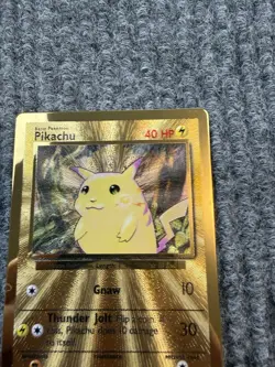 Pokemon Gold Metal Pikachu Card 58/102 Pokemon Celebrations 25th Anniversary - Image 5