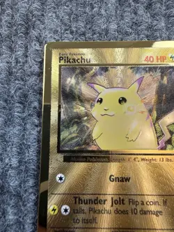 Pokemon Gold Metal Pikachu Card 58/102 Pokemon Celebrations 25th Anniversary - Image 4