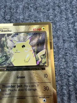 Pokemon Gold Metal Pikachu Card 58/102 Pokemon Celebrations 25th Anniversary - Image 5