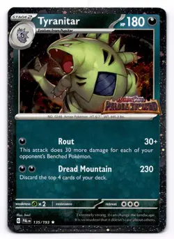 Tyranitar (Paldea Evolved Stamp) Promo Miscellaneous Cards & Products 135/193 NM - Image 1