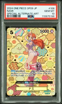 Nami [SP] OP09 Special Alt Art OP08-106 One Piece Card Game Japanese PSA 10 [KH] - Image 1