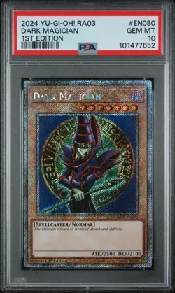 Yugioh PSA 10 2024 Dark Magician RA03-EN080 Quarter Century PL Secret Rare 7378 - Image 1