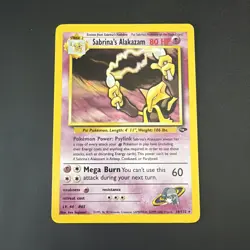 Sabrina's Alakazam 16/132 Pokemon TCG Gym Challenge Unlimited Holo SEE PHOTOS - Image 1