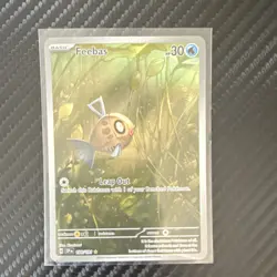 Pokemon Feebas 198/191 Sv08 Surging Sparks Illustration Rare Holo 30 HP Basic - Image 1
