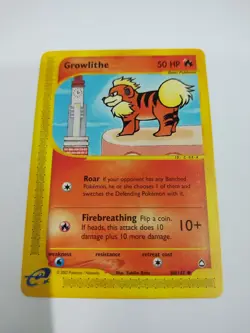 MINT Pokemon Card - Growlithe Aquapolis 80/147 Common Non Holo Fire Dog - Image 1