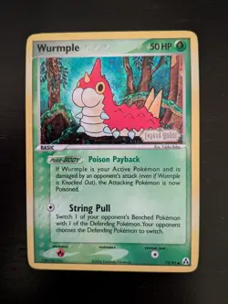 Wurmple Reverse Holo Stamped ex Legend Maker 70/92 Pokemon *Swirl* LP - Image 1