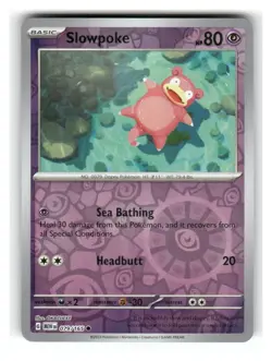 Slowpoke 079/165 Common 151 Pokemon Reverse Holo Near Mint - Image 1