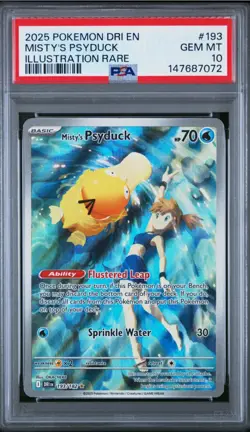 Pokemon MISTY'S PSYDUCK Illustration Rare Destined Rivals #193 ENG ~ PSA 10 - Image 1