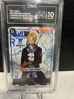 2025 ONE PIECE JAPANESE OP13-CARRYING ON HIS WILL ALTERNATE ART #120 SABO TAG 10 - Image 1