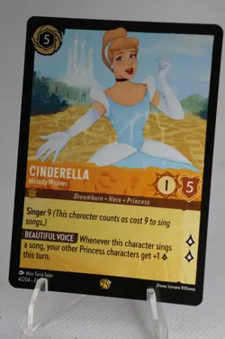 NON-FOIL - Lorcana - Cinderella Melody Weaver 4/204 - Legendary - Image 1