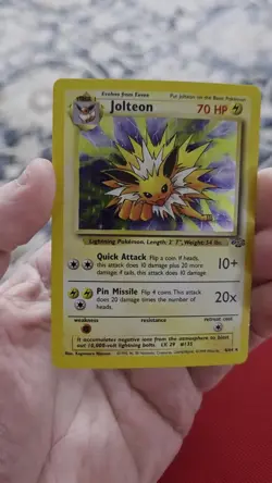 Jolteon 04/64 Holo Rare Pokemon Card English Jungle 1999 WOTC TCG CCG Unlimited - Image 2