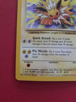 Jolteon 04/64 Holo Rare Pokemon Card English Jungle 1999 WOTC TCG CCG Unlimited - Image 5