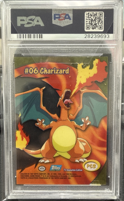2000 Topps Pokemon TV Animation Clear Cards #PC3 Charizard PSA 10 - Image 2