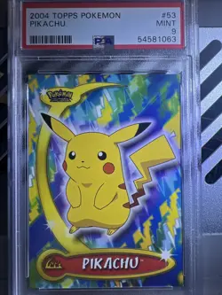 🔥⚡CUTE⚡🔥 2004 Pikachu 53 Topps Advanced Challenge Pokemon Card | PSA 9 - Image 1