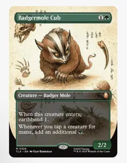 Badgermole Cub (Borderless) #326 MTG Avatar Non-Foil Mythic Free Shipping - Image 1