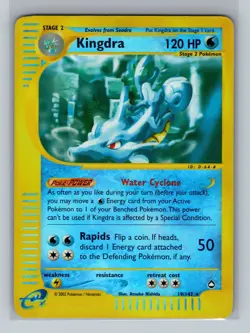 Pokemon Card - Kingdra 19/147 - Aquapolis - Reverse Holo - Image 1