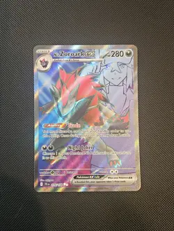 Pokemon N's Zoroark ex 175/159 Journey Together Ultra Rare Full Art Holo - Image 1