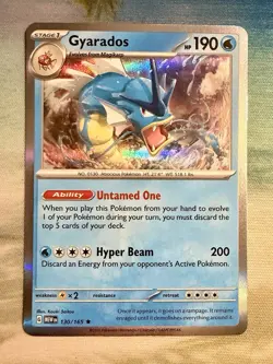 Gyarados 151 Holo Rare 130/165 Scarlet & Violet Pokemon Card TCG NM - Image 1