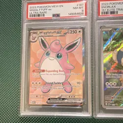 Pokemon TCG Lot (2) - Wigglytuff ex #187 Ultra Rare PSA 8 & Snorlax #051 PSA 9 - Image 2