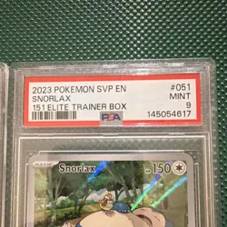 Pokemon TCG Lot (2) - Wigglytuff ex #187 Ultra Rare PSA 8 & Snorlax #051 PSA 9 - Image 5