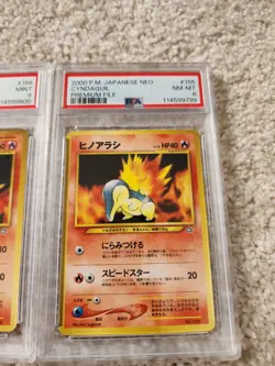 PSA 8 NM-MINT Typhlosion Holo Premium File 2000 P.M. Japanese Neo Pokemon SET - Image 4