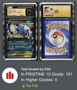 Pokemon Mega Absol EX 086/132 Me01 Mega Evolution Holo CGC Pristine 10 - Image 1