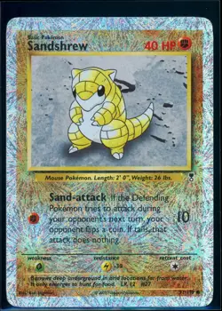 Pokemon LEGENDARY COLLECTION - #91/110 Sandshrew - Reverse Holo - ENG - MP/LP - Image 1