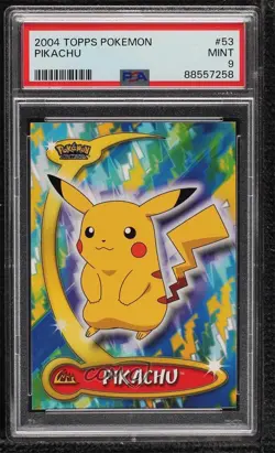 Pikachu Topps Pokemon Advanced Challenge PSA 9 MINT 2004 - Image 1