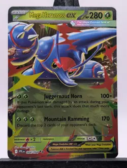 Mega Heracross ex 4/94: Phantasmal Flames Pokemon TCG Near Mint - Image 1