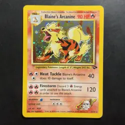 Pokemon Vintage Holo Blaine's Arcanine 1/132 Gym Challenge Wotc - Image 1