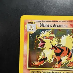 Pokemon Vintage Holo Blaine's Arcanine 1/132 Gym Challenge Wotc - Image 2