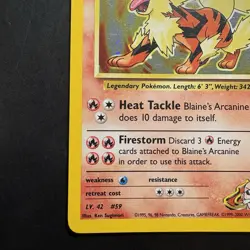 Pokemon Vintage Holo Blaine's Arcanine 1/132 Gym Challenge Wotc - Image 5