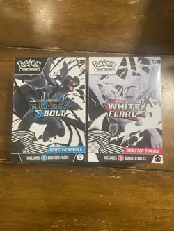 Pokemon TCG Black Bolt and White Flare Booster Bundle Set of 2 Factory Sealed - Image 1