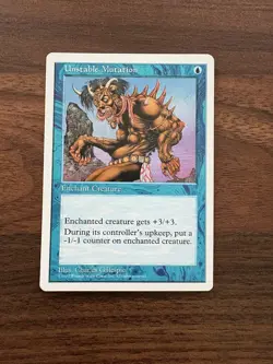 Unstable Mutation - Fifth Edition - NM - Common - Enchant Creature - MTG - Image 1