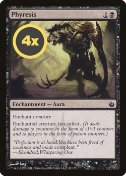 MTG Playset (4x) Phyresis ** Mirrodin Besieged ** English (LP) - Image 1