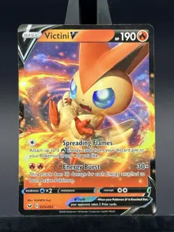 Victini V 025/202 Pokemon Swsh01: Sword & Shield Ultra Rare Holo 025/202 - Image 1