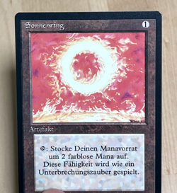 Magic The Gathering Sol Ring Sonnenring German 3rd Edition Revised Black Border - Image 2
