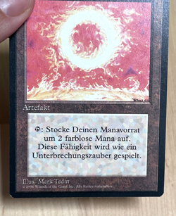 Magic The Gathering Sol Ring Sonnenring German 3rd Edition Revised Black Border - Image 4