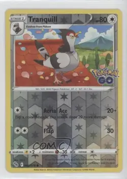 Tranquill Reverse Foil Pokemon Sword & Shield Pokemon Go #062 - Image 1
