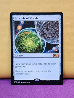 1x Crucible of Worlds, LP (see photos), M19, Magic: the Gathering, MtG - Image 1