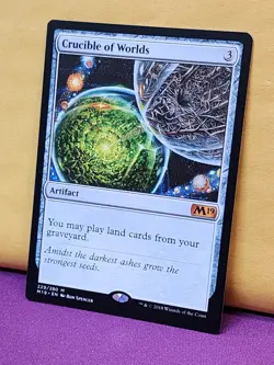1x Crucible of Worlds, LP (see photos), M19, Magic: the Gathering, MtG - Image 2