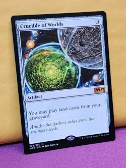 1x Crucible of Worlds, LP (see photos), M19, Magic: the Gathering, MtG - Image 3
