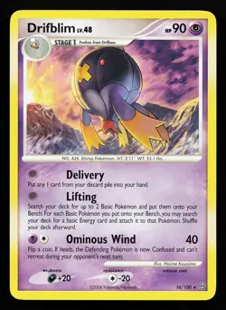 Drifblim 16/100 Rare Stormfront Pokemon Card - Image 1