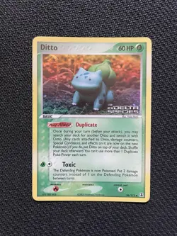 Pokemon Ditto-Bulbasaur EX Delta Species 36/113 Holo Stamp Card - Image 1